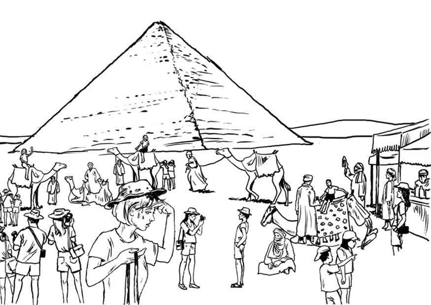 turism i egypten Målarbild turism i egypten