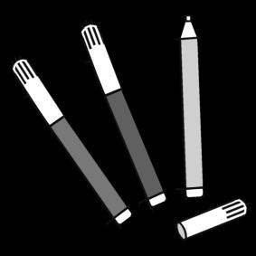 tuschpennor Målarbild tuschpennor