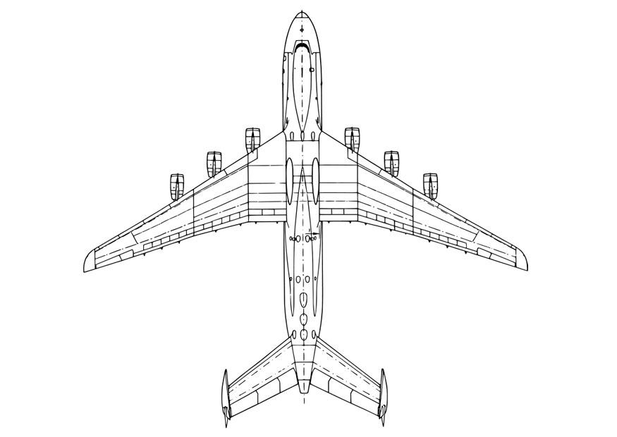 undersidan av flygplan Målarbild undersidan av flygplan