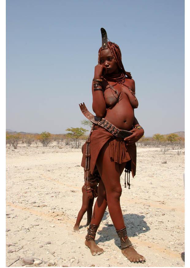 ung himbakvinna, namibia Foto ung himbakvinna, namibia