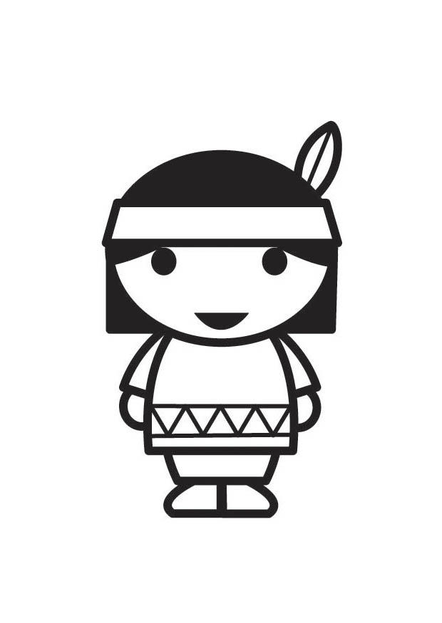 ung indian Målarbild ung indian