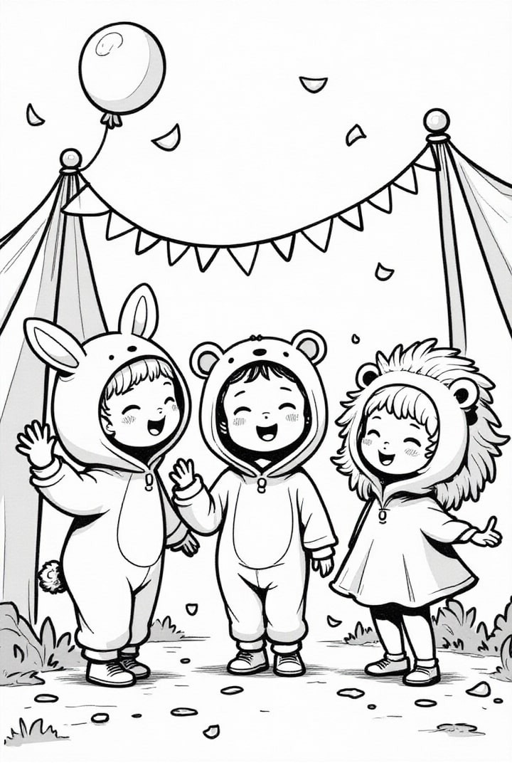 utsmyckad karnevalsfest Målarbild utsmyckad karnevalsfest