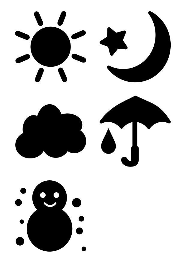 vA¤der piktogram Målarbild vA¤der piktogram