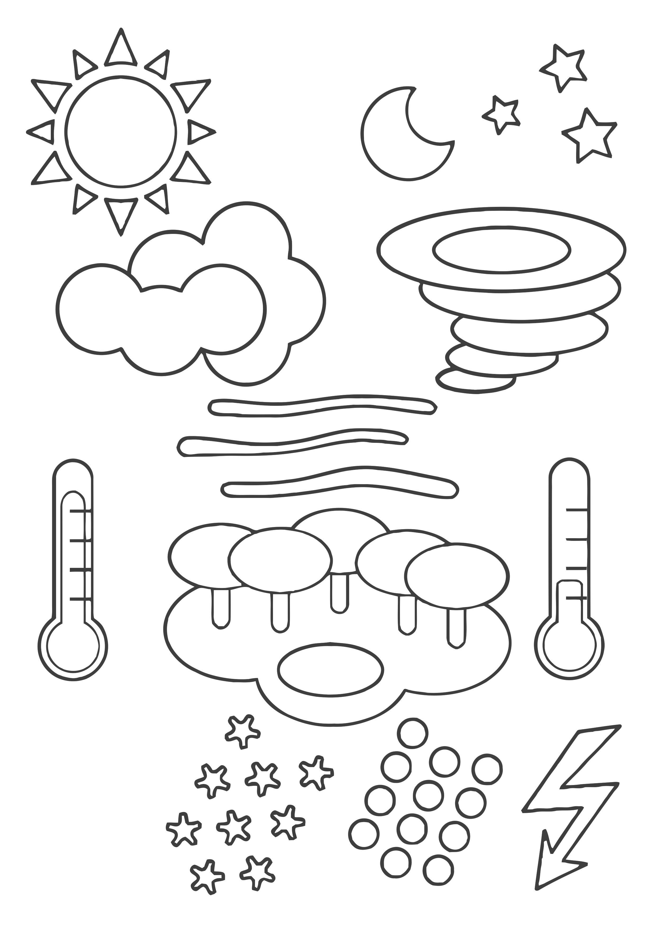Målarbild vA¤dersymboler