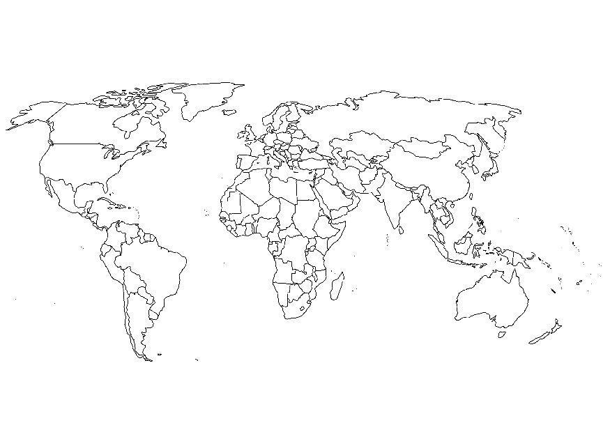 vA¤rldskarta Målarbild vA¤rldskarta
