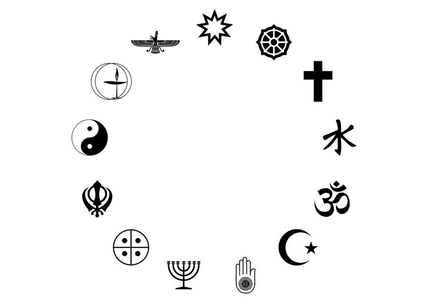 vA¤rldsreligionerna Målarbild vA¤rldsreligionerna