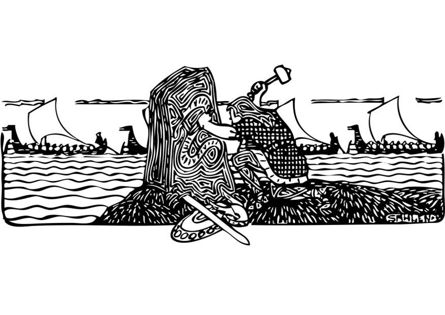 Målarbild vikingar