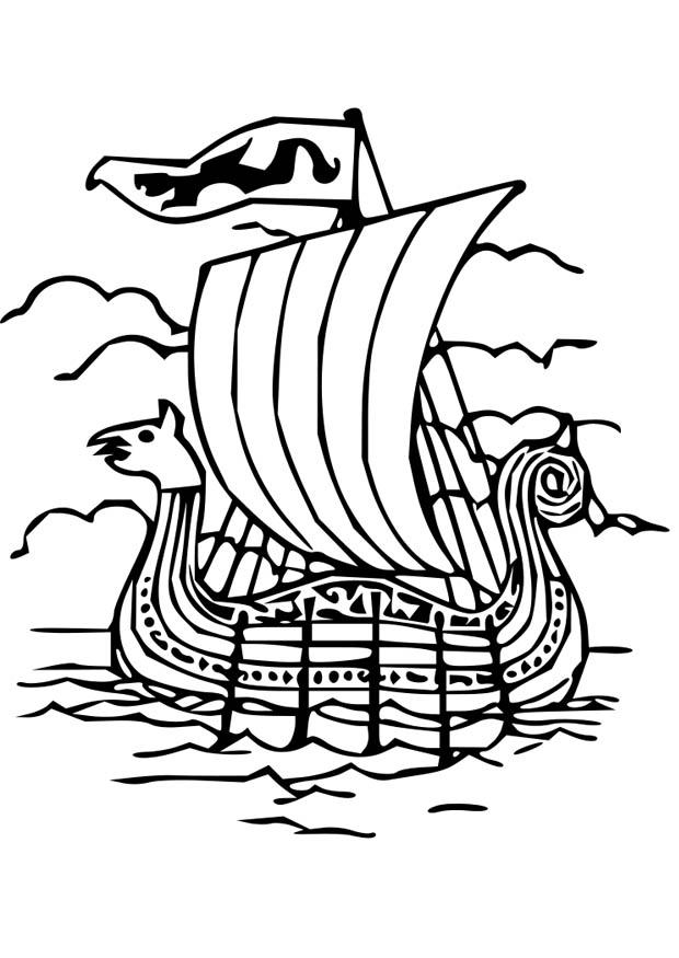 vikingaskepp Målarbild vikingaskepp