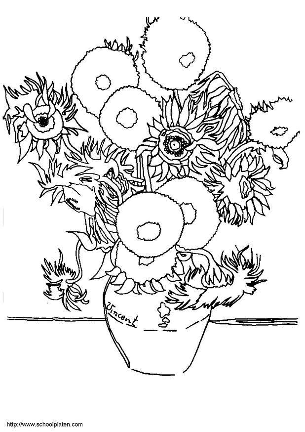 vincent van gogh - solrosor Målarbild vincent van gogh - solrosor