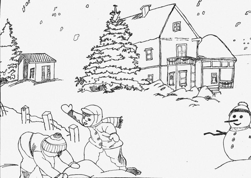 vinter Målarbild vinter