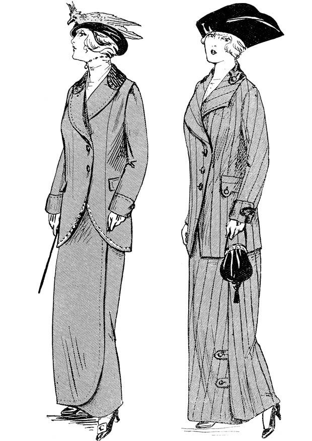 vintermode paris 1914 Målarbild vintermode paris 1914