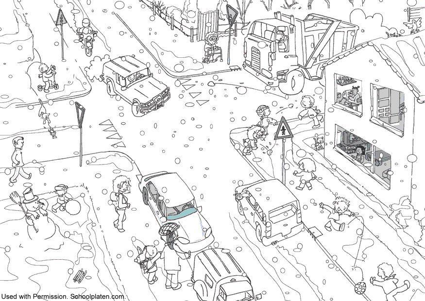vintertrafik Målarbild vintertrafik