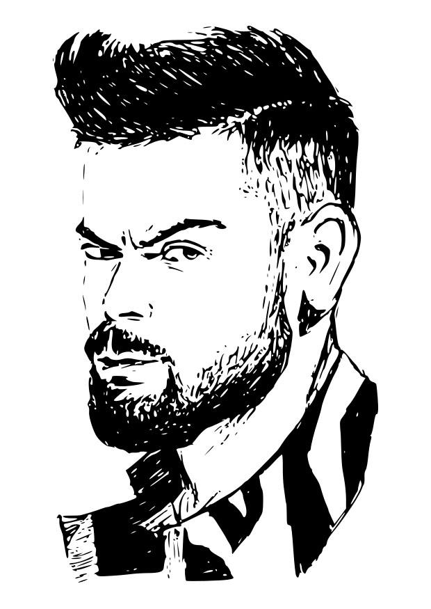 Målarbild virat kohli