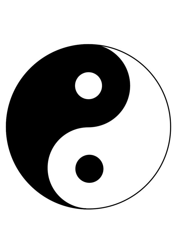 yin yang Målarbild yin yang