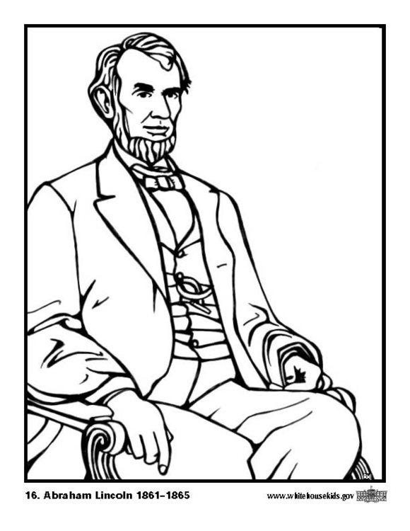 Målarbild 16 Abraham Lincoln