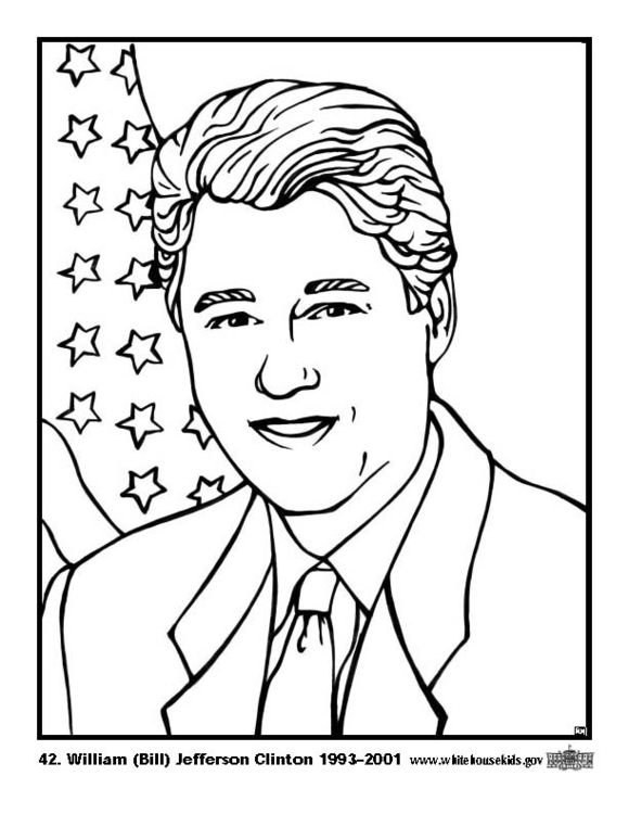 Målarbild 42 William (Bill) Jefferson Clinton