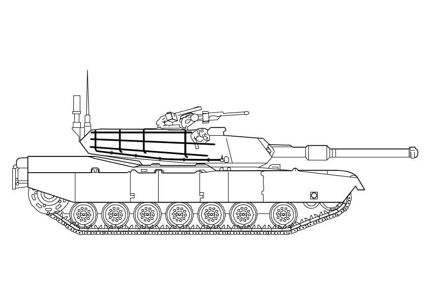 Målarbild Abrams pansarbil