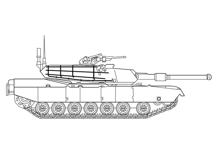 Målarbild Abrams pansarbil