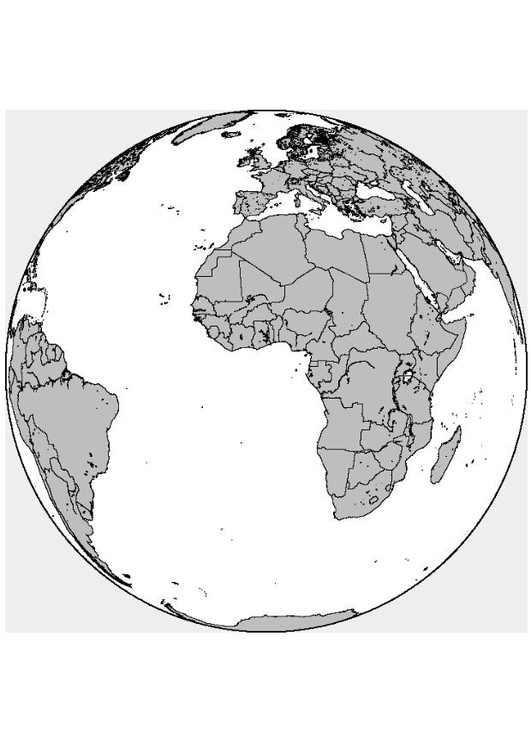 Målarbild Afrika - Europa
