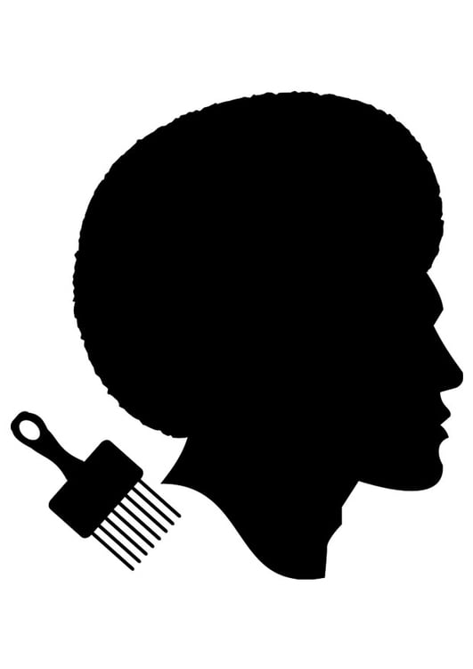 Målarbild afrikansk frisyr fÃ¶r mÃ¤n