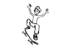 Målarbild Ã¥ka skateboard