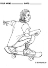 F�rgl�ggningsbilder åka skateboard