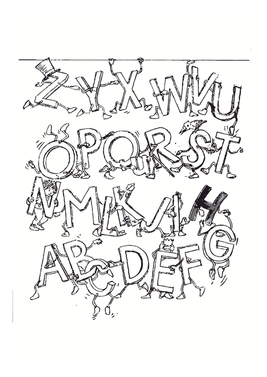 Målarbild alfabet