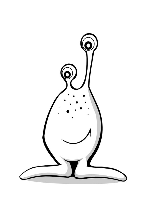 Målarbild alien
