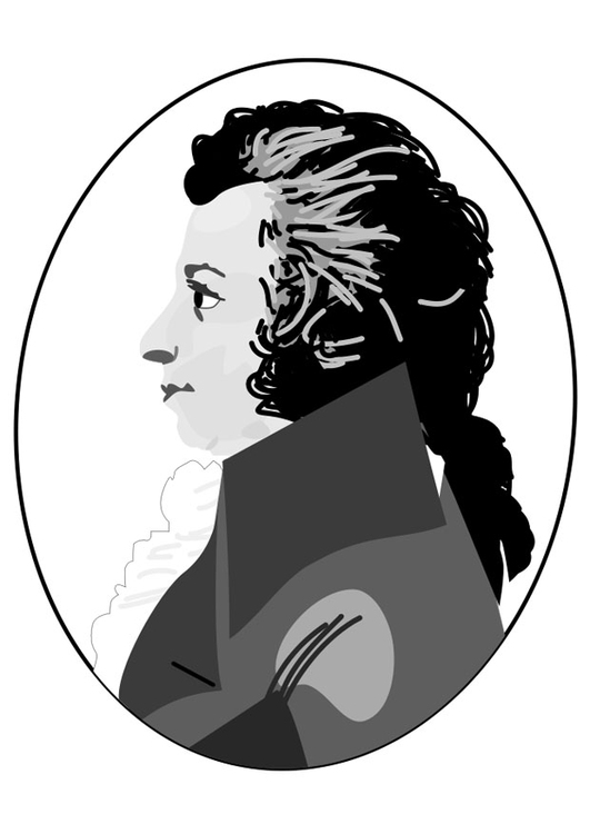 Målarbild Amadeus Mozart
