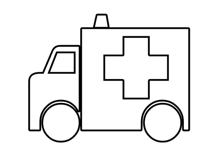 Målarbild ambulans