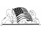 F�rgl�ggningsbilder amerikansk flagga med örn