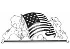 F�rgl�ggningsbilder amerikansk flagga
