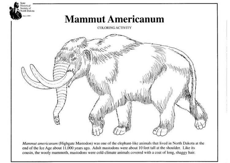 Målarbild amerikansk mammut