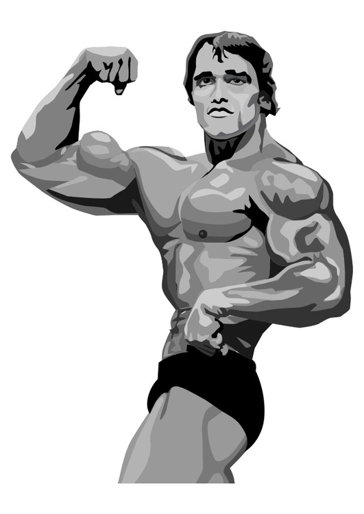 Målarbild Arnold Schwarzenegger