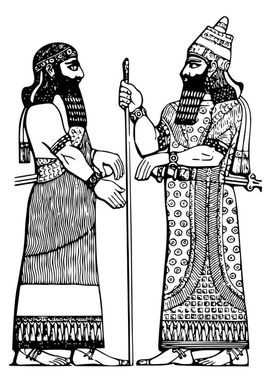 Målarbild Assyriska kungen