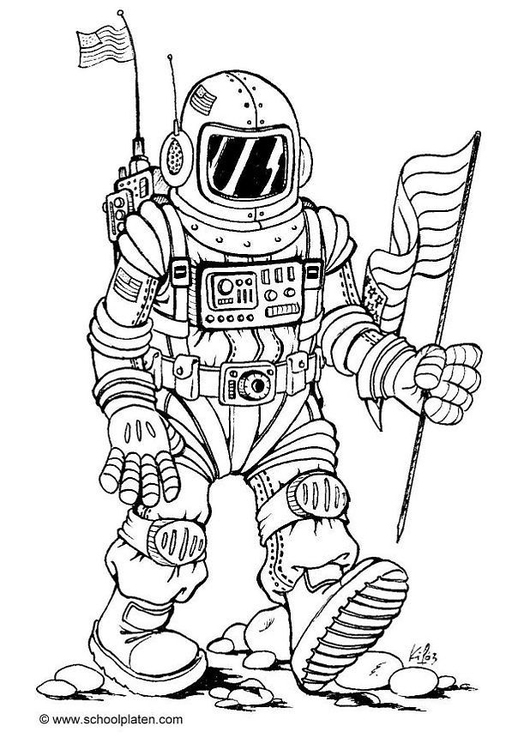 Målarbild astronaut