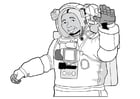 F�rgl�ggningsbilder astronaut