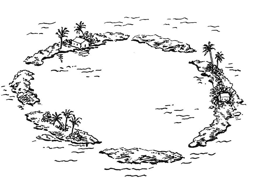 Målarbild atoll - Ã¶grupp