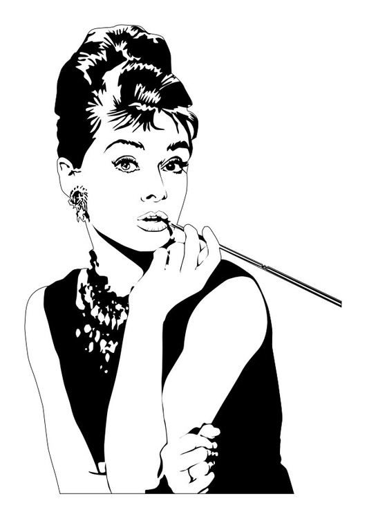 Målarbild Audrey Hepburn