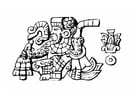 Målarbild azteker - begravning