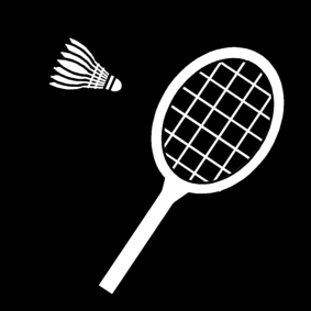Målarbild badminton