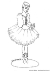 malarbild ballerina