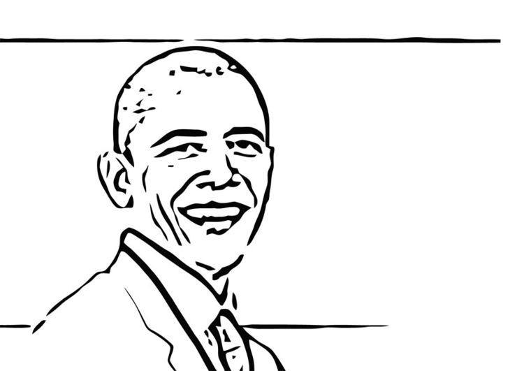 Målarbild Barack Obama
