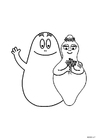 malarbild Barbapappa och Barbamamma