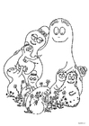 malarbild Barbapappas familj
