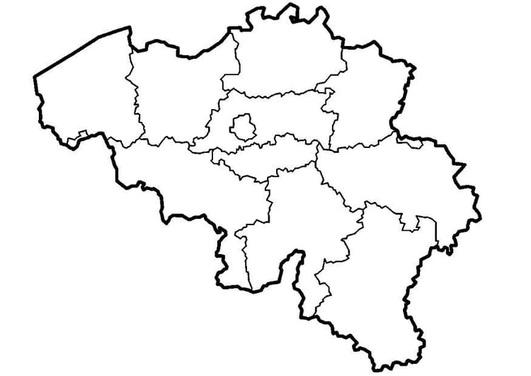 Målarbild Belgiens provinser