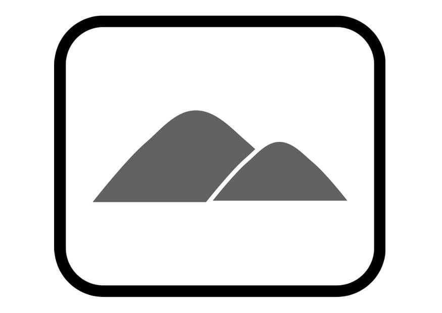 Målarbild berg