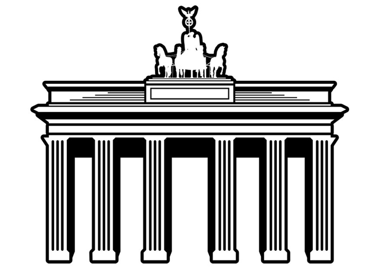 Målarbild Berlin - Brandenburger Tor