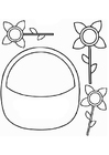 malarbild blomkorg
