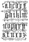 F�rgl�ggningsbilder bokstäver- typsnitt -  från 1500-talet